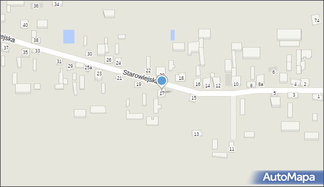 Złoczew, Starowiejska, 17, mapa Złoczew