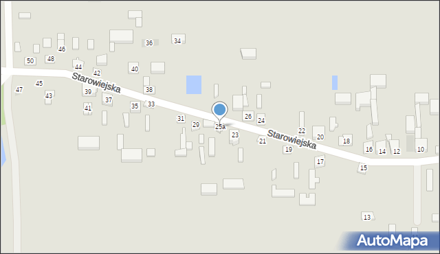 Złoczew, Starowiejska, 25a, mapa Złoczew