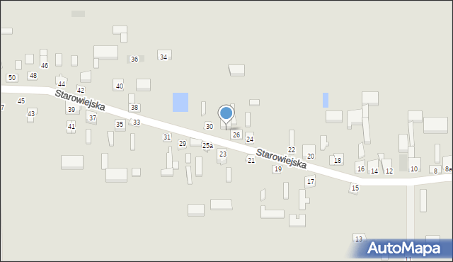 Złoczew, Starowiejska, 28, mapa Złoczew