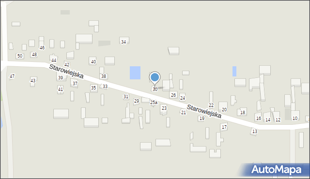 Złoczew, Starowiejska, 30, mapa Złoczew