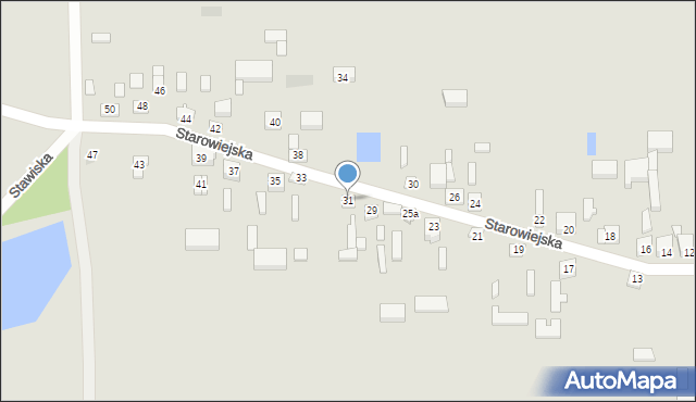 Złoczew, Starowiejska, 31, mapa Złoczew