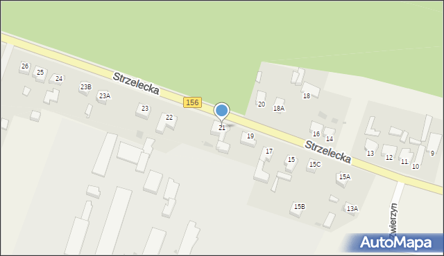 Zwierzyn, Strzelecka, 21, mapa Zwierzyn