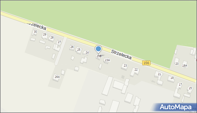 Zwierzyn, Strzelecka, 23B, mapa Zwierzyn