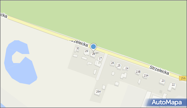 Zwierzyn, Strzelecka, 28, mapa Zwierzyn