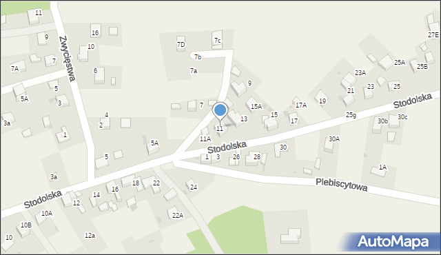 Zwonowice, Stodolska, 11, mapa Zwonowice