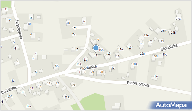 Zwonowice, Stodolska, 13, mapa Zwonowice