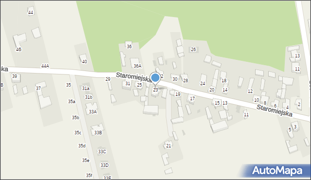 Żychlin, Staromiejska, 23, mapa Żychlin