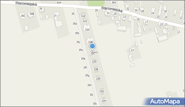 Żychlin, Staromiejska, 33C, mapa Żychlin