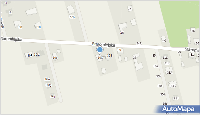 Żychlin, Staromiejska, 39C, mapa Żychlin