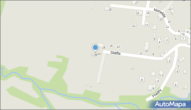 Żywiec, Staffa Leopolda, 19, mapa Żywiec