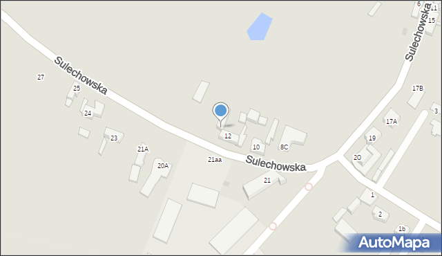 Babimost, Sulechowska, 13A, mapa Babimost