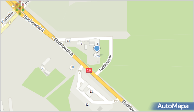 Białystok, Suchowolca Stanisława, ks., 37A, mapa Białegostoku