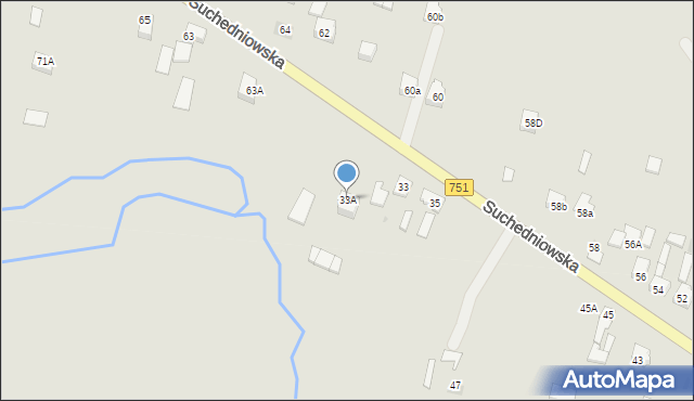 Bodzentyn, Suchedniowska, 33A, mapa Bodzentyn