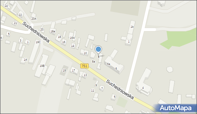 Bodzentyn, Suchedniowska, 8, mapa Bodzentyn