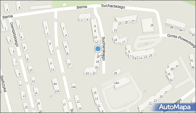 Braniewo, Sucharskiego Henryka, mjr., 16, mapa Braniewo