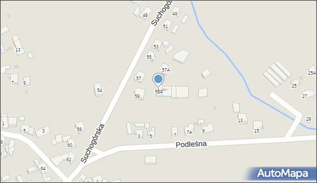Bytom, Suchogórska, 59A, mapa Bytomia