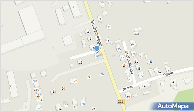 Bytów, Sucharskiego Henryka, mjr., 10, mapa Bytów