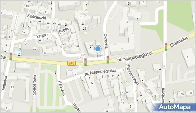 Chojnice, Sukienników, 8, mapa Chojnic