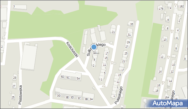 Czeladź, Sułkowskiego Józefa, 8, mapa Czeladź