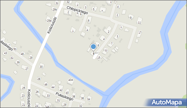 Dobre Miasto, Sucharskiego Henryka, mjr., 8, mapa Dobre Miasto