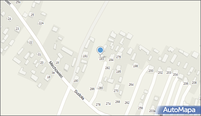 Dzikowiec, Sudoła Stanisława, ks., 288, mapa Dzikowiec