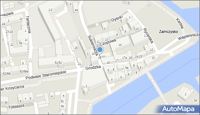 Gdańsk, Sukiennicza, 18, mapa Gdańska