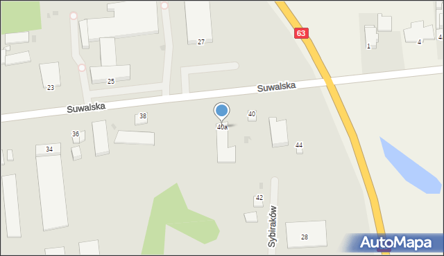 Giżycko, Suwalska, 40a, mapa Giżycko