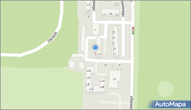 Gorzów Wielkopolski, Sułkowskiego Józefa, 1, mapa Gorzów Wielkopolski