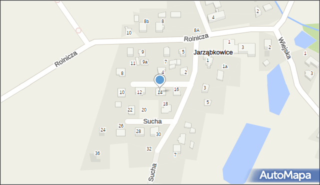 Jarząbkowice, Sucha, 14, mapa Jarząbkowice