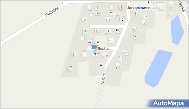 Jarząbkowice, Sucha, 28, mapa Jarząbkowice