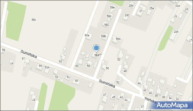 Jejkowice, Sumińska, 58A, mapa Jejkowice