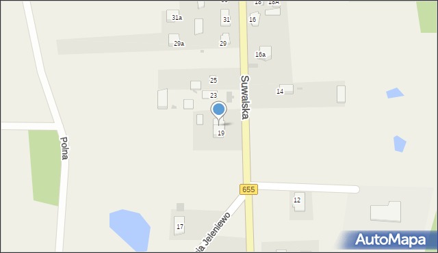 Jeleniewo, Suwalska, 21, mapa Jeleniewo