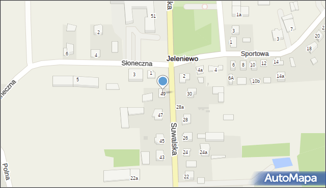 Jeleniewo, Suwalska, 49, mapa Jeleniewo
