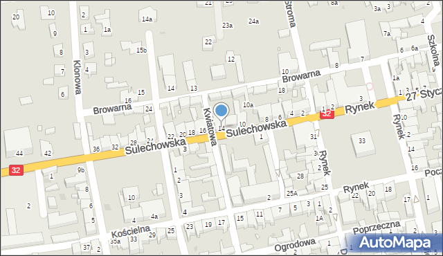 Kargowa, Sulechowska, 14, mapa Kargowa