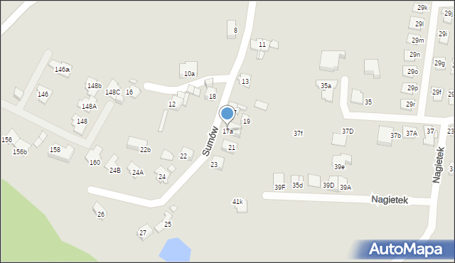 Katowice, Sumów, 17a, mapa Katowic