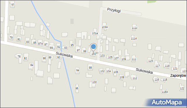 Kielce, Sukowska, 101, mapa Kielc