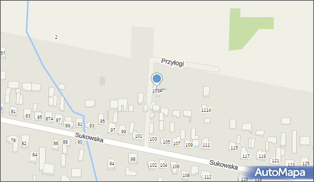 Kielce, Sukowska, 103A, mapa Kielc