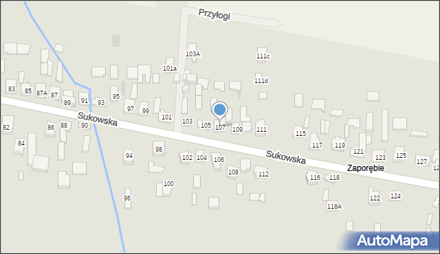 Kielce, Sukowska, 107, mapa Kielc