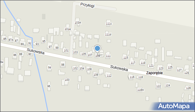 Kielce, Sukowska, 109, mapa Kielc