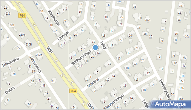 Kielce, Sucharskiego Henryka, mjr., 12, mapa Kielc