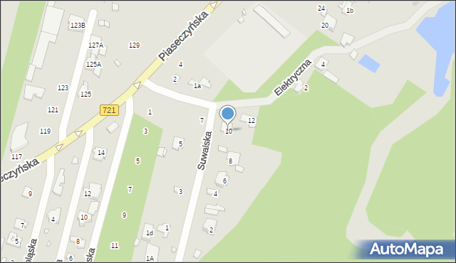 Konstancin-Jeziorna, Suwalska, 10, mapa Konstancin-Jeziorna