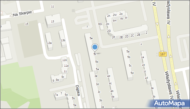 Koszalin, Sucharskiego Henryka, mjr., 5c, mapa Koszalina