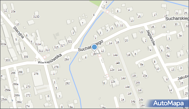 Kraków, Sucharskiego Henryka, mjr., 10, mapa Krakowa