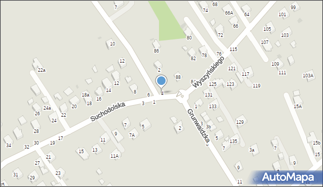 Krosno, Suchodolska, 4, mapa Krosna