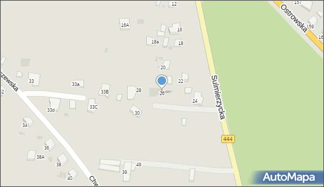 Krotoszyn, Sulmierzycka, 26, mapa Krotoszyna