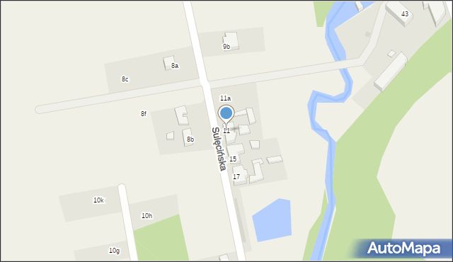 Krzeszyce, Sulęcińska, 11, mapa Krzeszyce