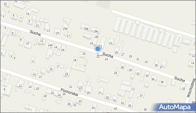 Ksawerów, Sucha, 22, mapa Ksawerów