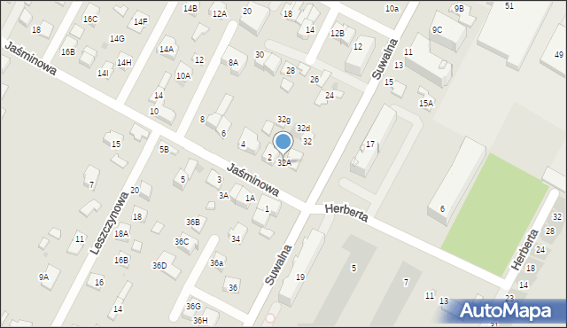 Legionowo, Suwalna, 32A, mapa Legionowo