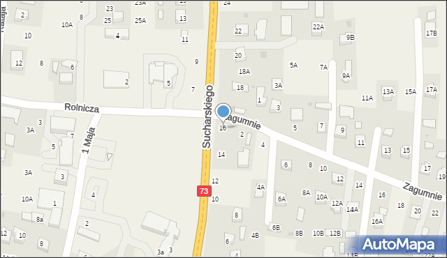 Lisia Góra, Sucharskiego Henryka, mjr., 16, mapa Lisia Góra