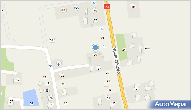 Lisia Góra, Sucharskiego Henryka, mjr., 49, mapa Lisia Góra